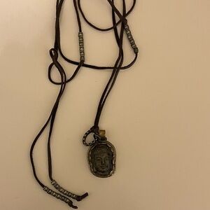 Necklace with Buddha Pendant, accented with beads